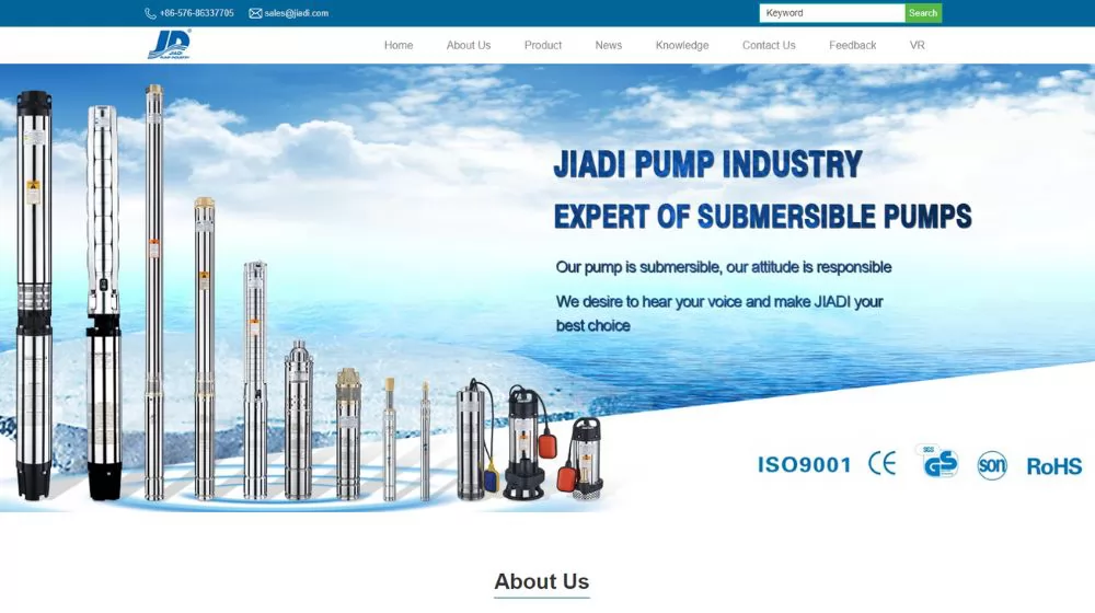 water pump manufacturer